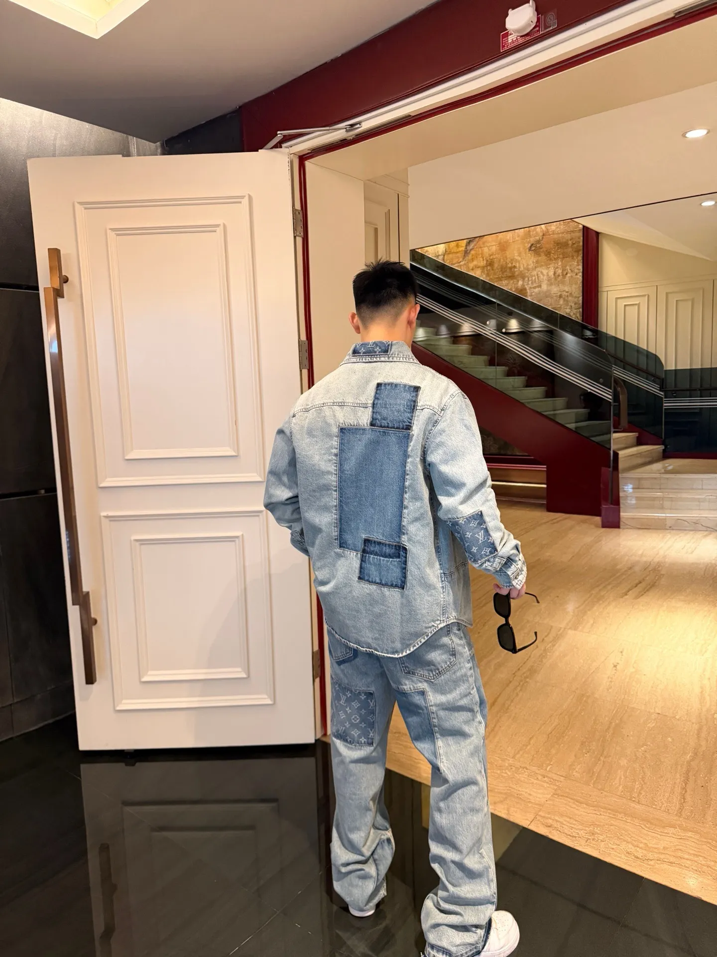Louis Vuitton/Louis Vuitton presbyopic patchwork jeans
